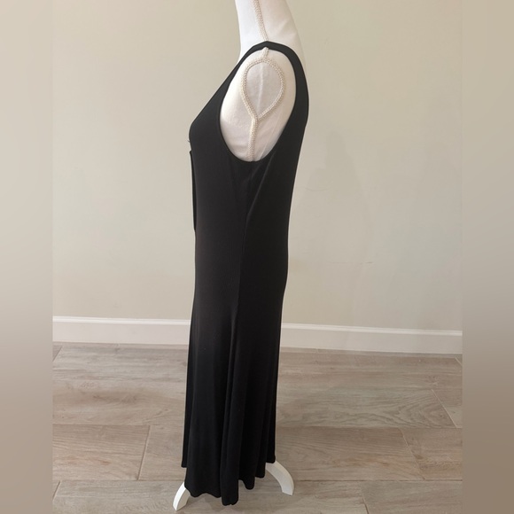 Banana Republic Black Sleeveless Ribbed Midi Tank Dress - Picture 5 of 7